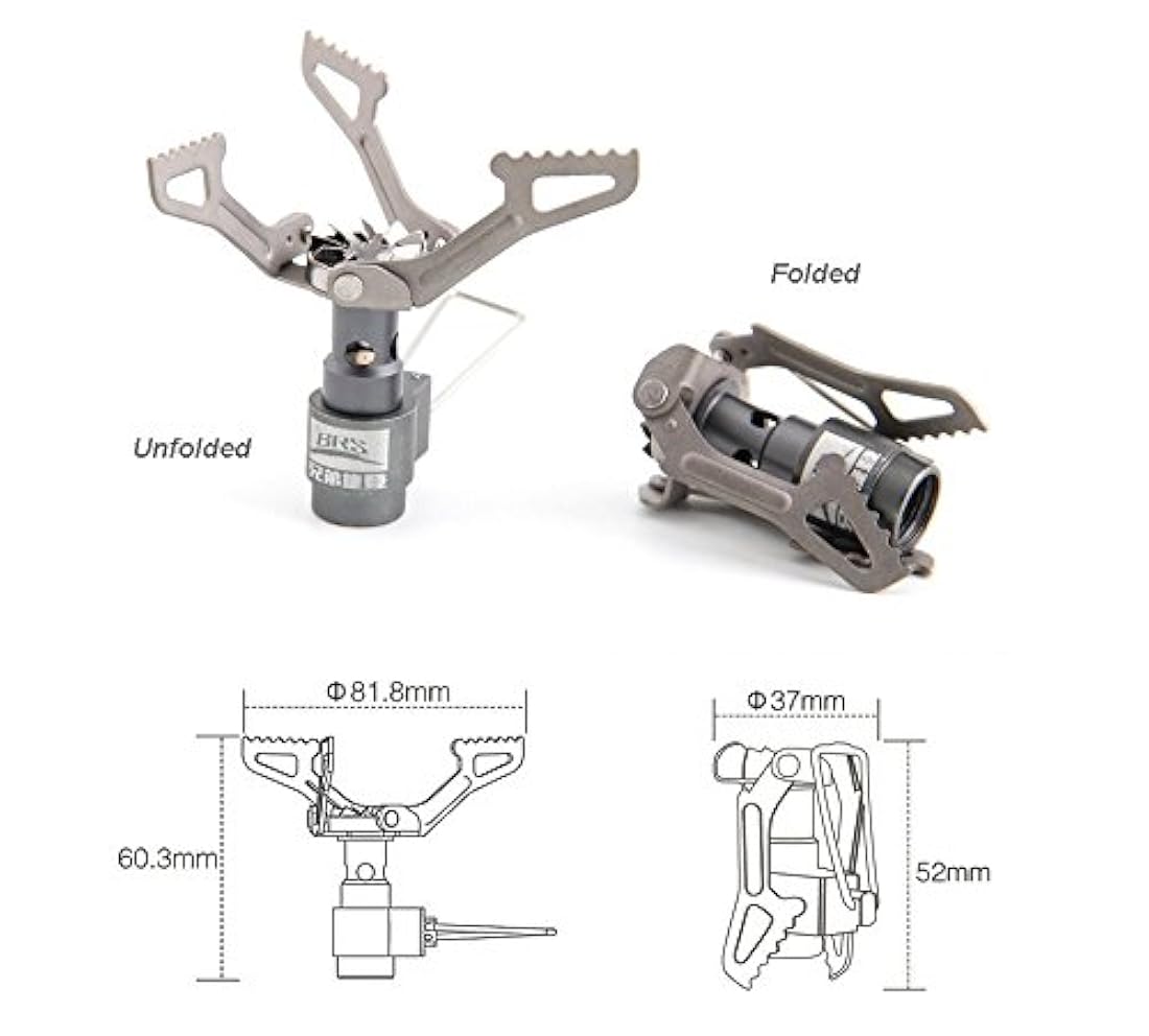 Estufa de camping ultraligera de titanio solo 0.88 oz