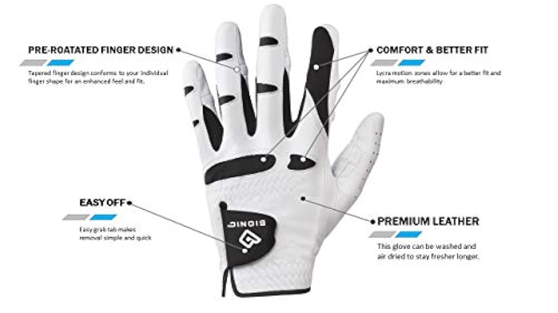 Bionic – Guantes de los hombres Guante de golf