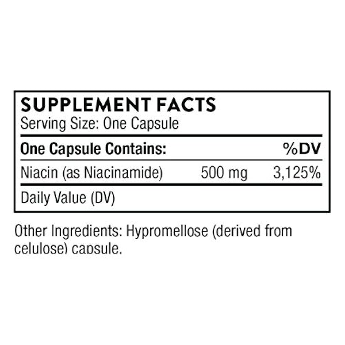 Niacinamida (500mg) 180 cápsulas