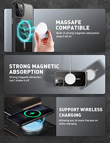 SUPCASE Unicorn Beetle Mag Series Funda para iPhone 13 Pro Max (versión 2021) de 6.7 pulgadas, funda protectora híbrida de alta calidad compatible con MagSafe (negro)