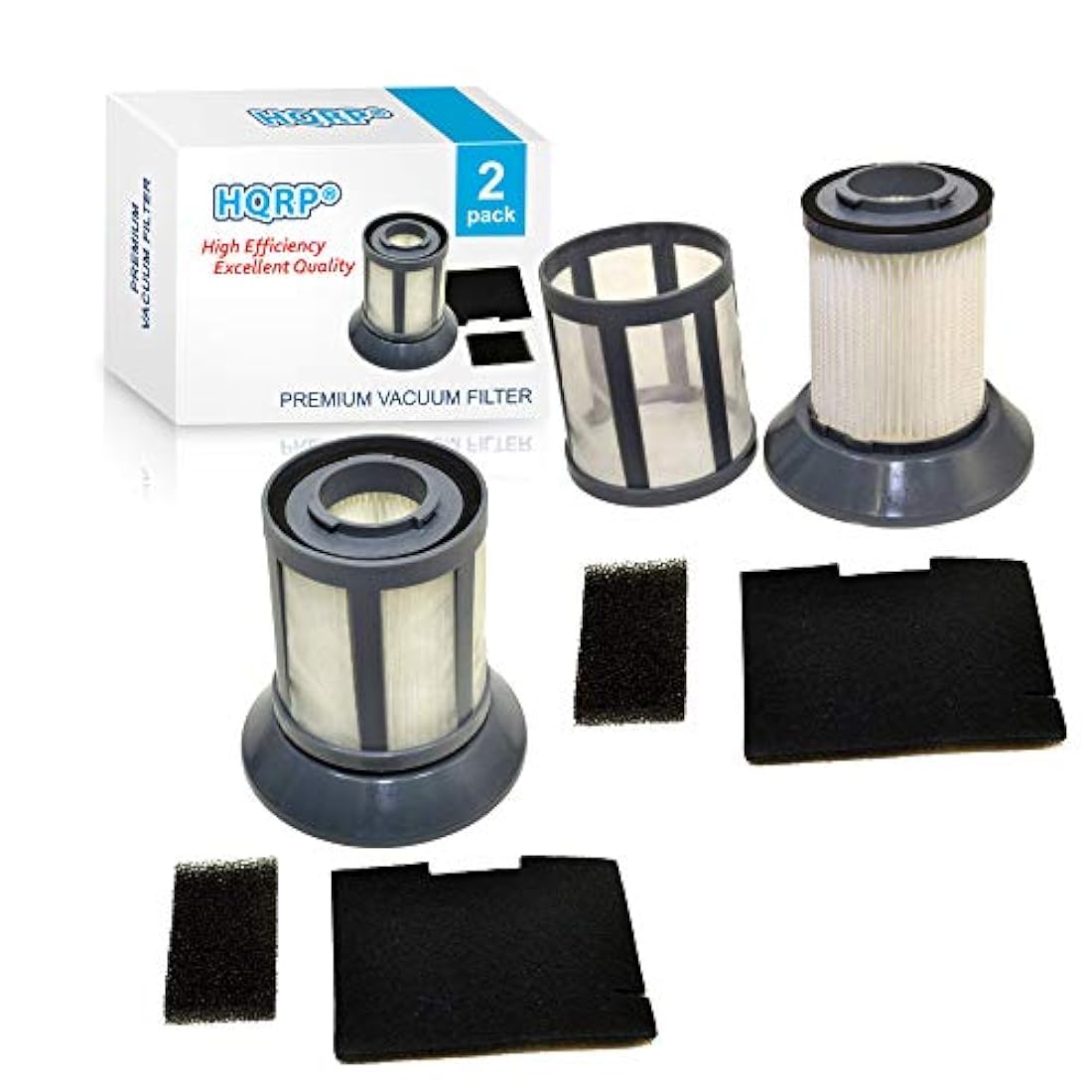 HQRP - Paquete de 2 tazas Suciedad con filtro Aspiradora
