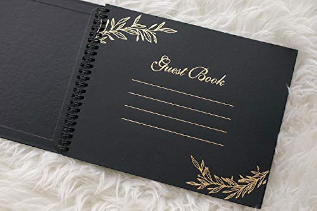Álbum de invitados de boda negro