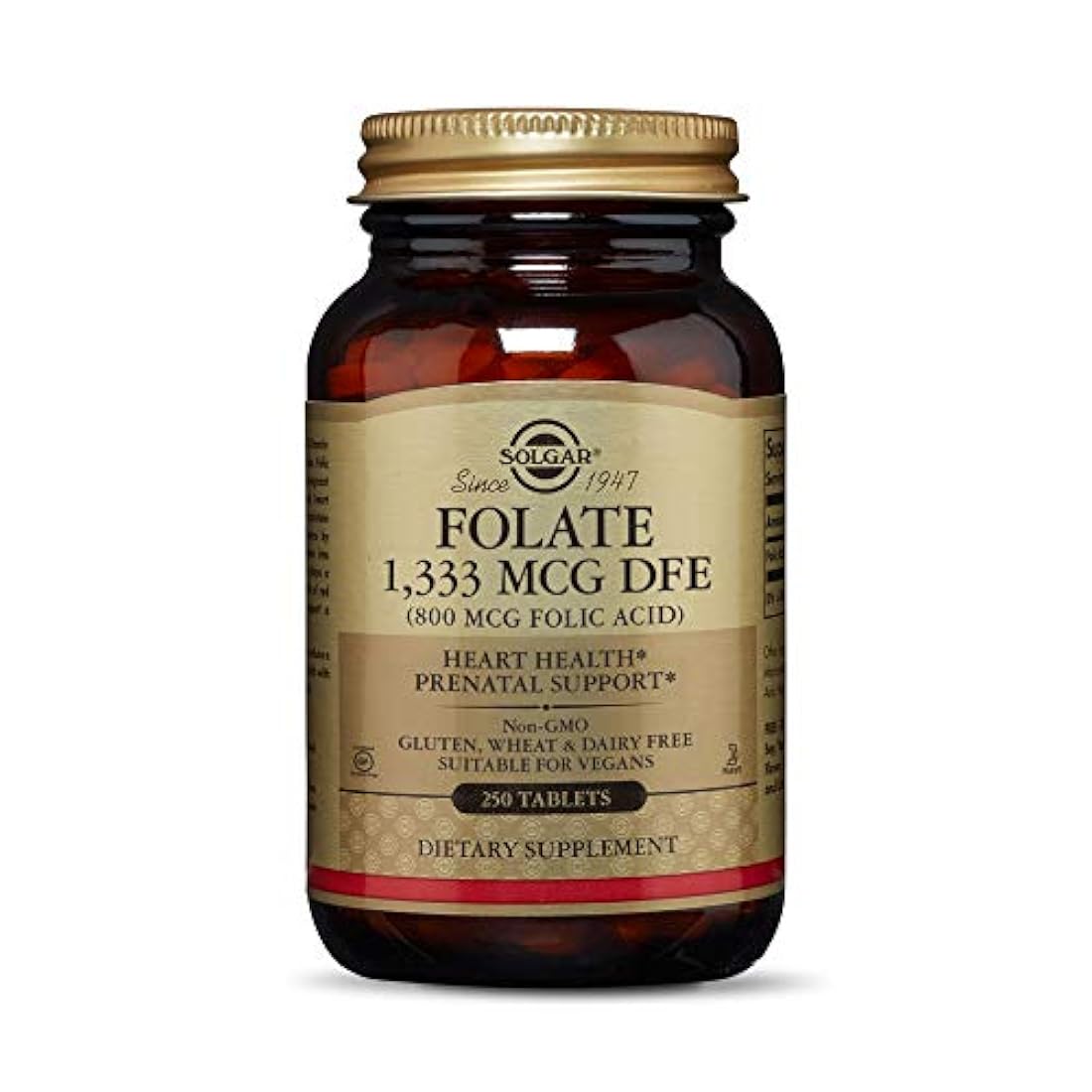 Solgar Ácido fólico 800 mcg Tabletas 033984011014 250