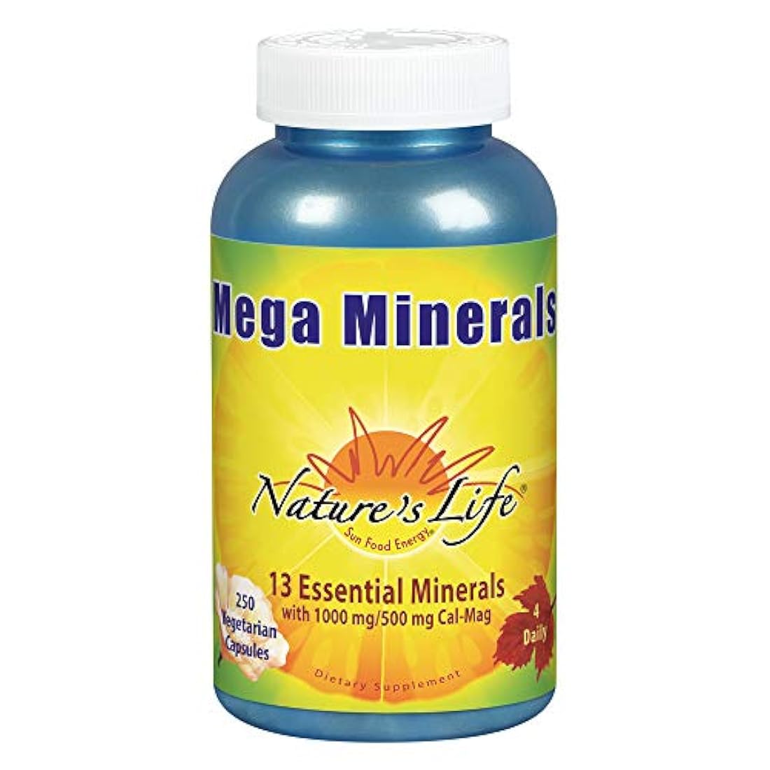 La vida de la naturaleza minerales Veg Cápsulas, Mega, 250 Count