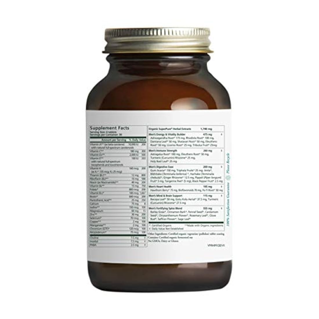 Pure Synergy VitaMinHerb (120 tabletas) para hombre