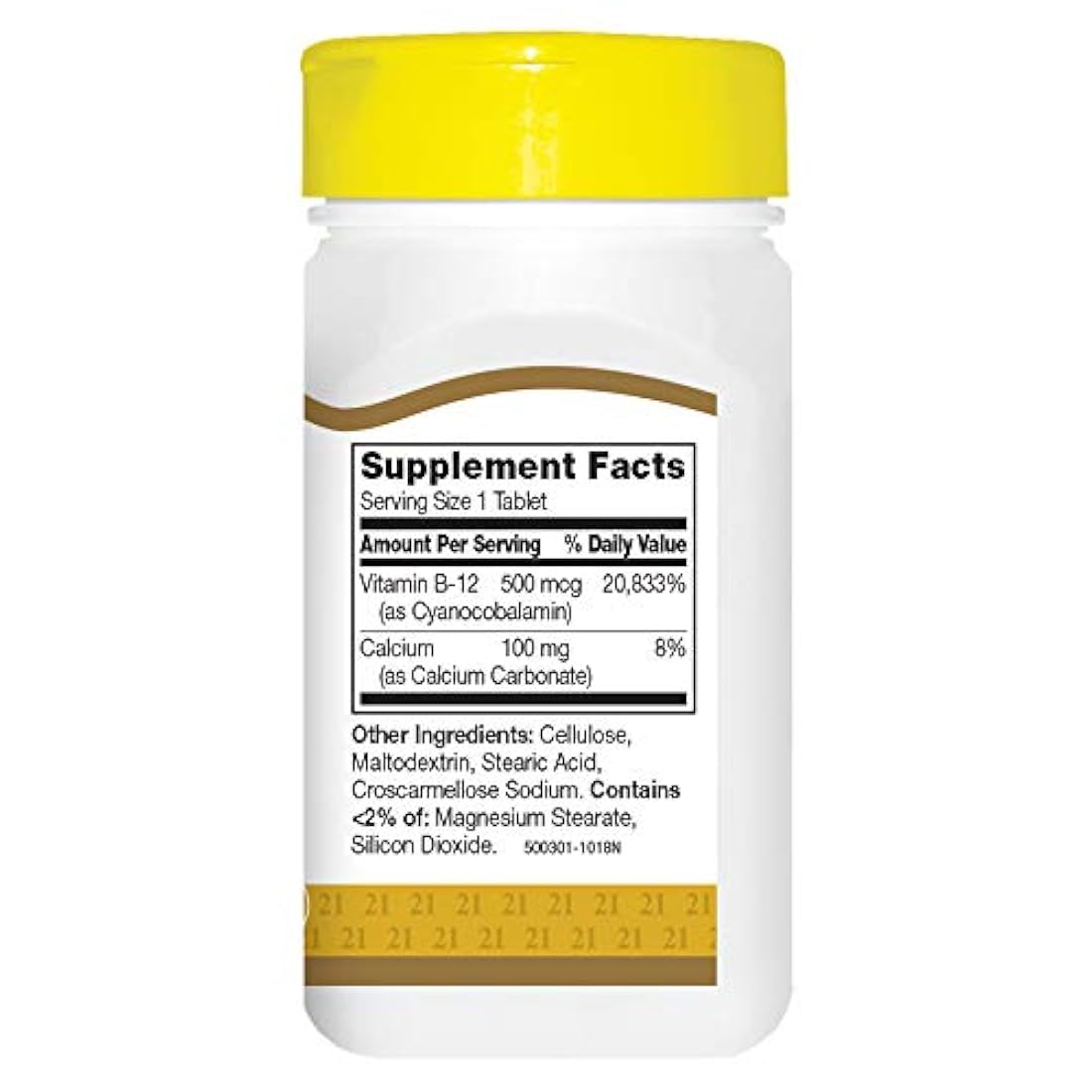 21st Century B-12 500 mcg Tabletas, 110 unidades (Paquete de 2)