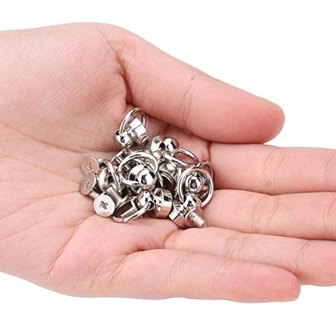 Dijes y Medallas 10 piezas de remaches de latón plateado