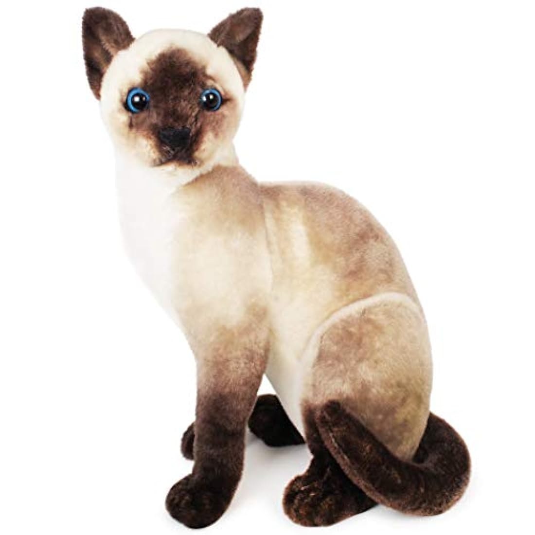 Peluche con diseño de gato siamés 14