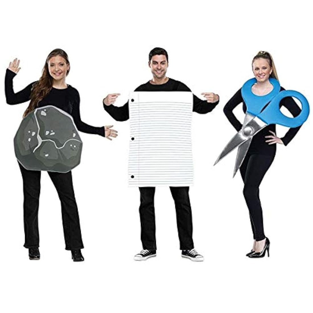 Disfraz de piedra papel o tijera para adultos