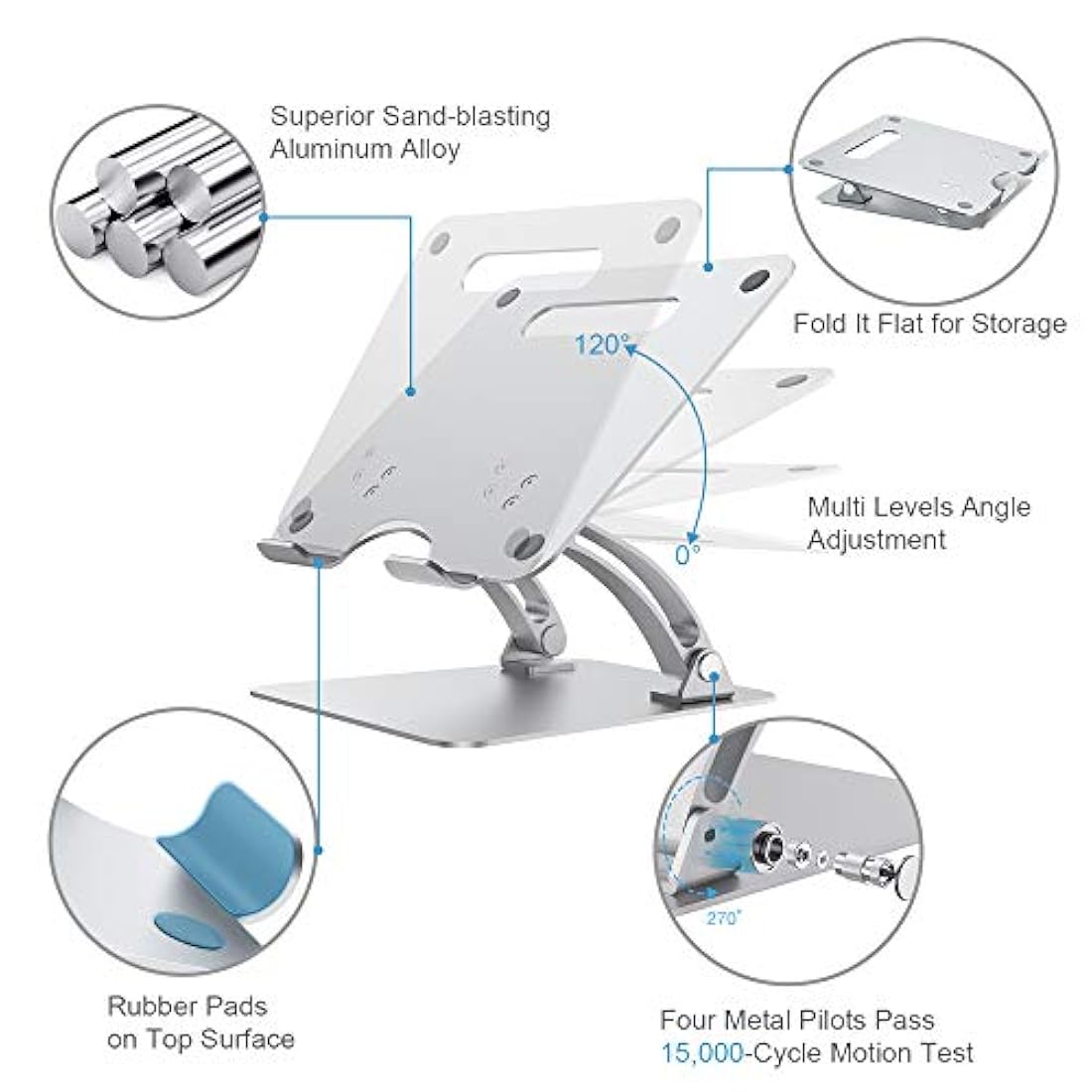 Nulaxy -Soporte ergonómico ajustable para ordenador portátil