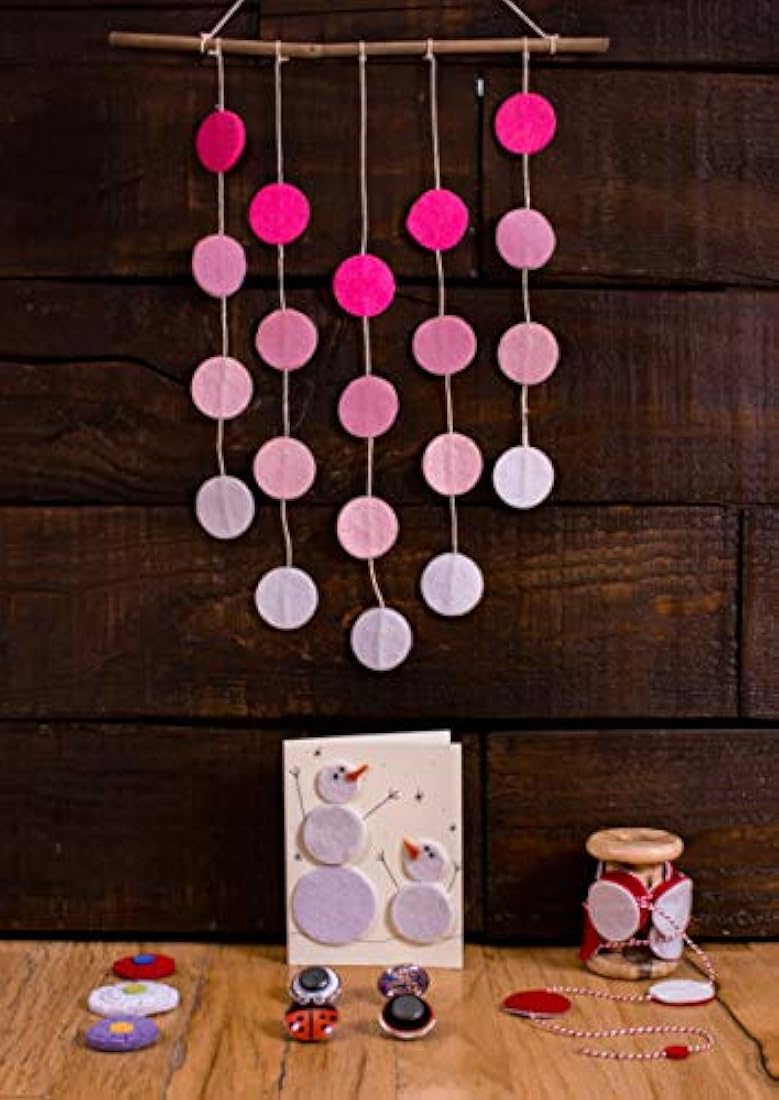 Púrpura fieltro calcomanía Círculos; Paquete de 48, 1.5