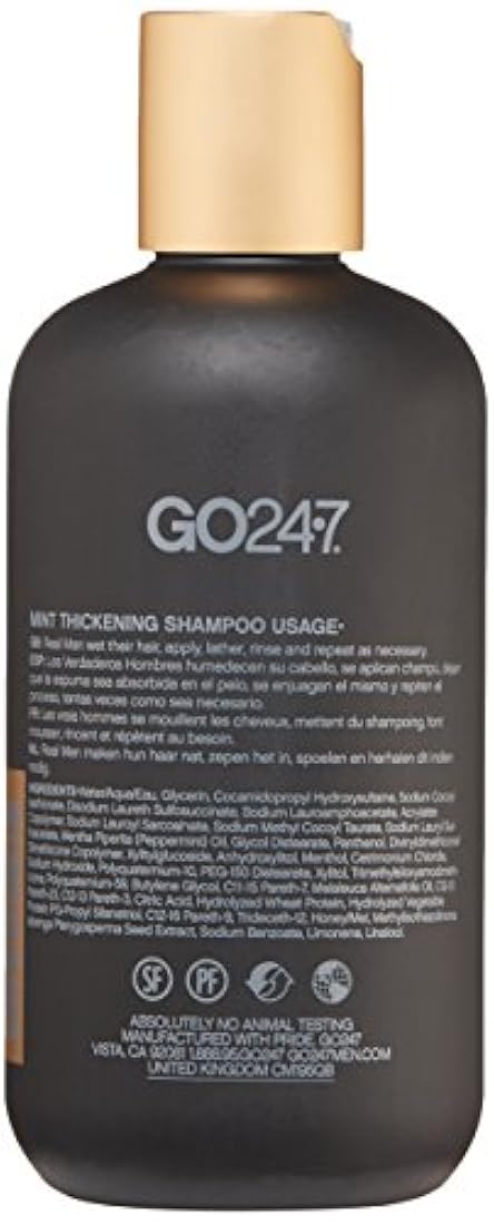 Champú de menta gruesa