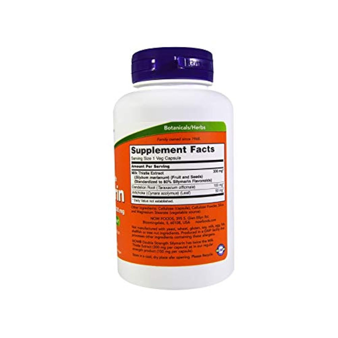 NOW Suplementos,Extracto de cardo leche de silimarina 300 mg
