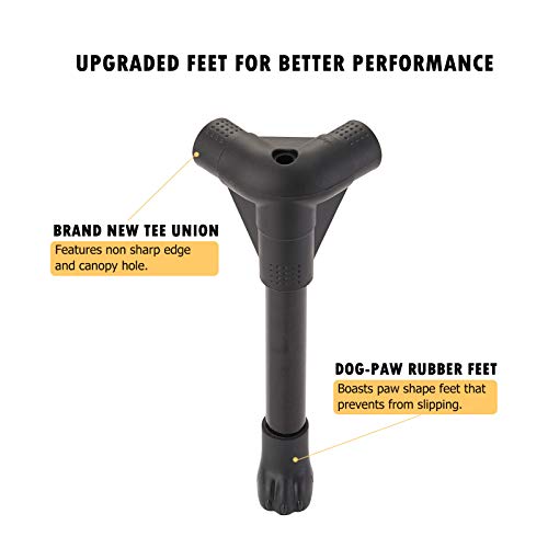 Veehoo - Cama elevada para perros, catre elevado portátil, alfombrilla impermeable y transpirable, tela de malla de textileno duradero, pies antideslizantes, uso en interiores o exteriores, S