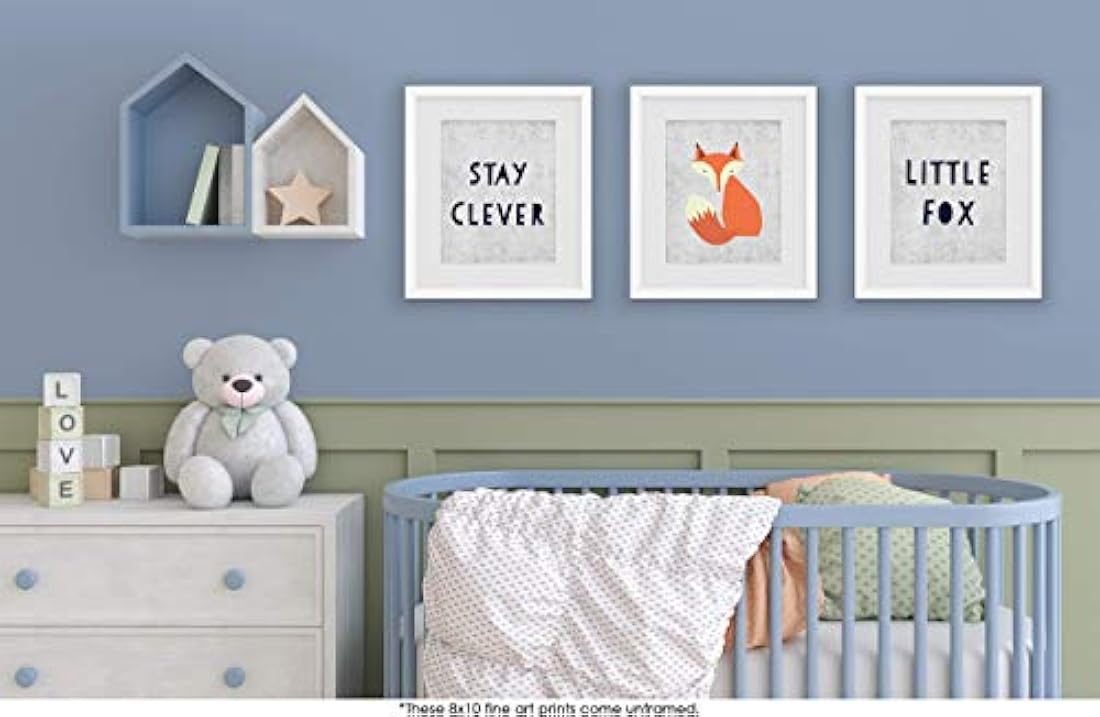 Stay Clever Little Fox Art Prints (Juego de 3)- Sin marco