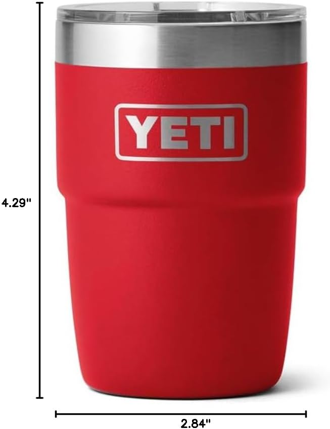 Taza apilable YETI de acero inoxidable, Rojo rescate