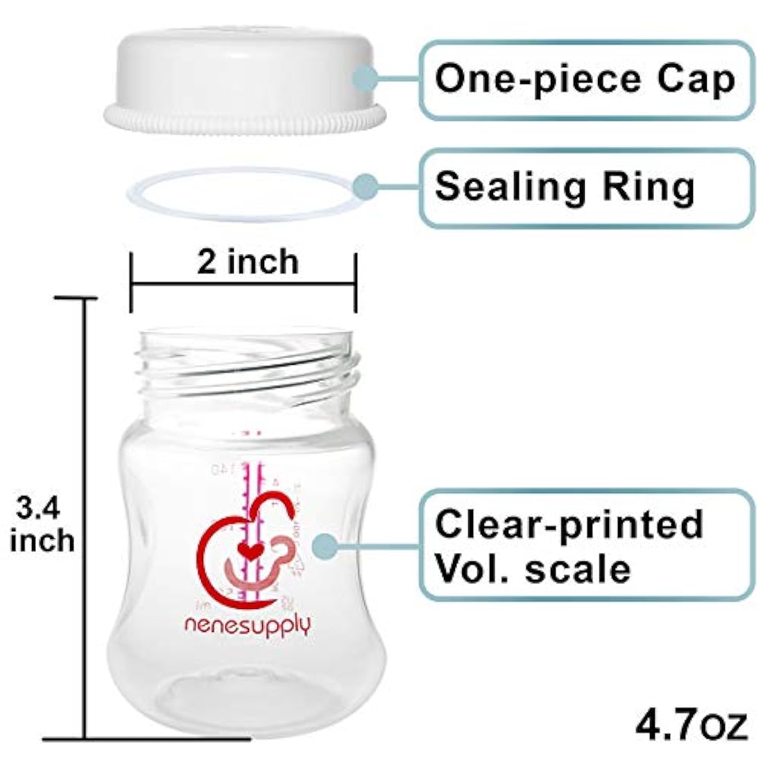 Frascos de recolección leche materna de cuello ancho Avent