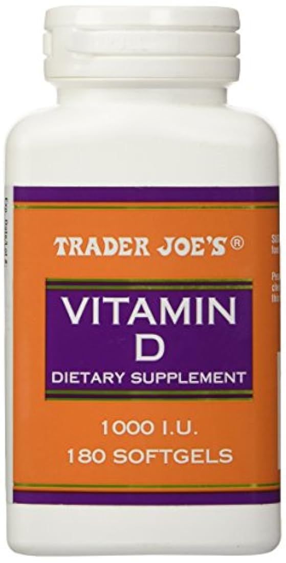 Trader Joe's Vitamina D-3 1000iu, 180 cápsulas blandas