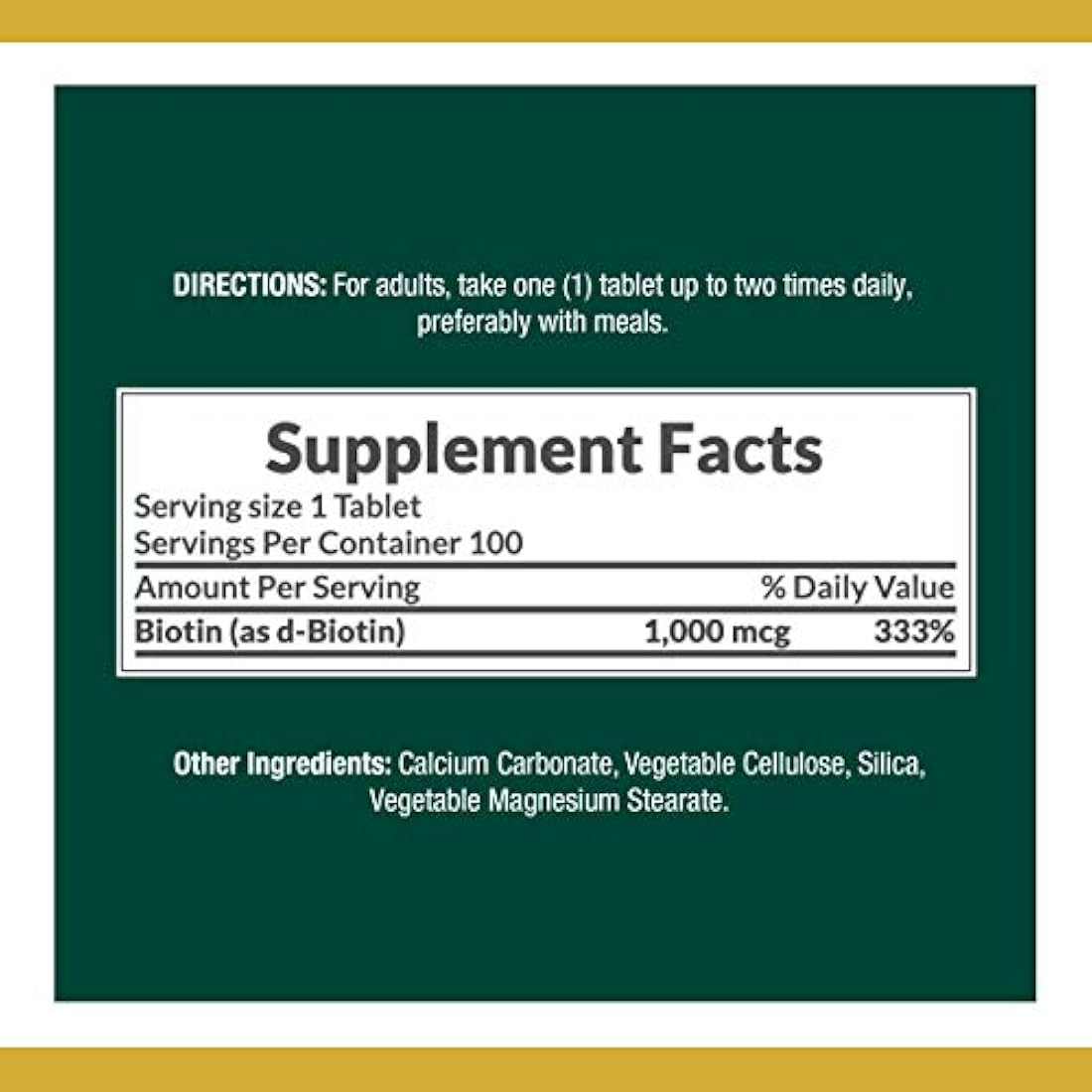 Suplemento de biotina Nature's Bounty 0.000035 oz, B001G7QVHW, 1, 1