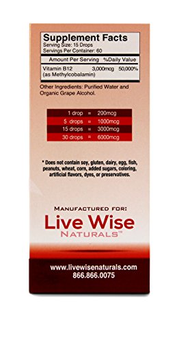Gotas líquidas de vitamina B12, sublingual, metilcobalamina