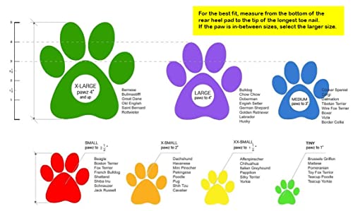 PawZ Dog Boots | Rubber Dog Booties | Waterproof Snow Boots for Dogs | Paw Protection for Dogs | 12 Dog Shoes per Pack (Black)