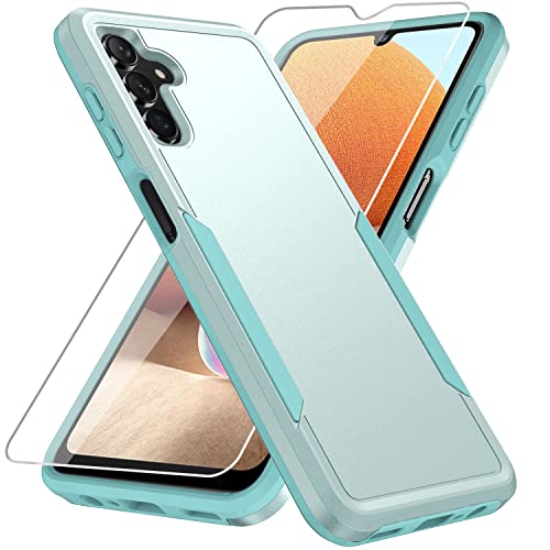 Warsia Funda compatible con Galaxy A13 5G, funda para Samsung Galaxy A13 5G con protector de pantalla, resistente, resistente a prueba de golpes, funda protectora para Samsung Galaxy A13 5G, Aqua
