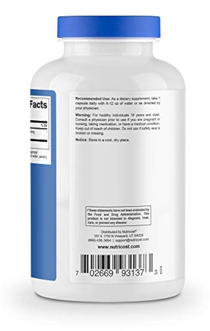 Nutricost Cápsulas Clorella 500 mg, 240 Cápsulas, 1 botella