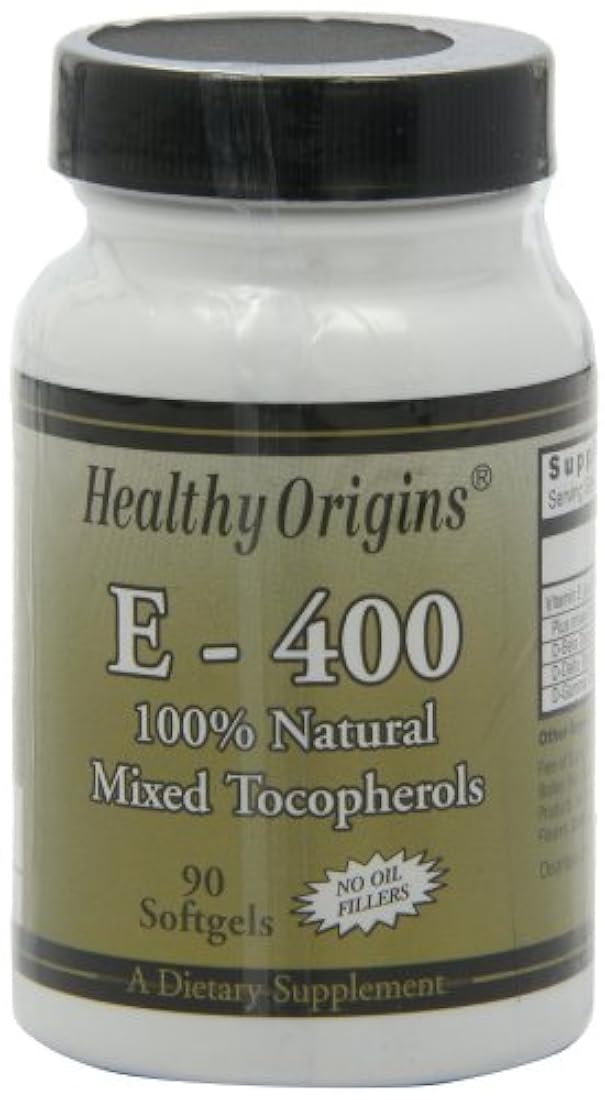 Healthy Origins Vitamina E – 400 LU Natural Mixed Toco Gel, 90 unidades