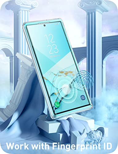 i-Blason Cosmo Series - Funda para Samsung Galaxy S22 Ultra 5G (lanzado en 2022), diseño delgado y elegante, con protector de pantalla integrado, (océano)