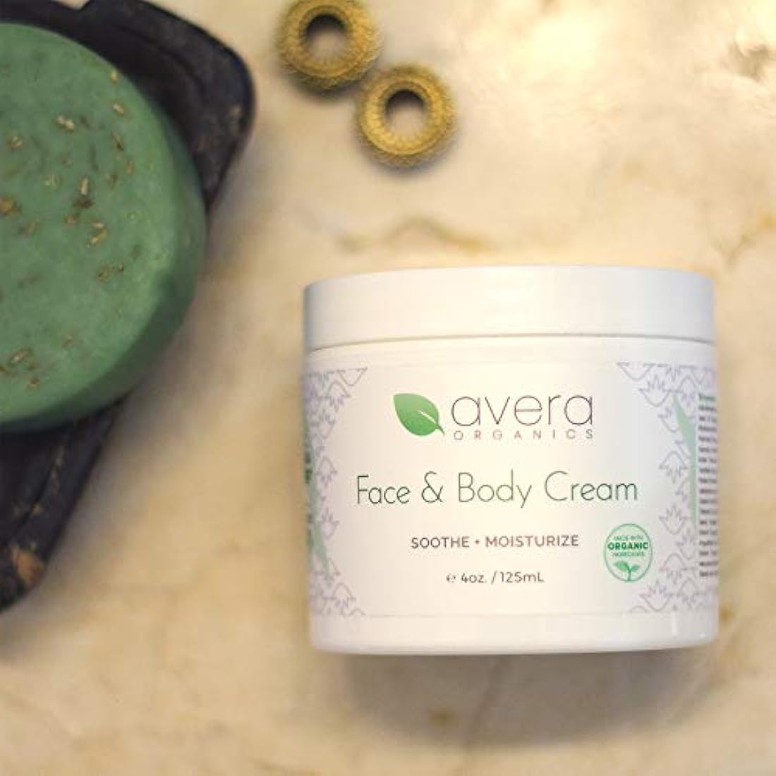 Avera Organics - Crema facial y corporal, Blanco
