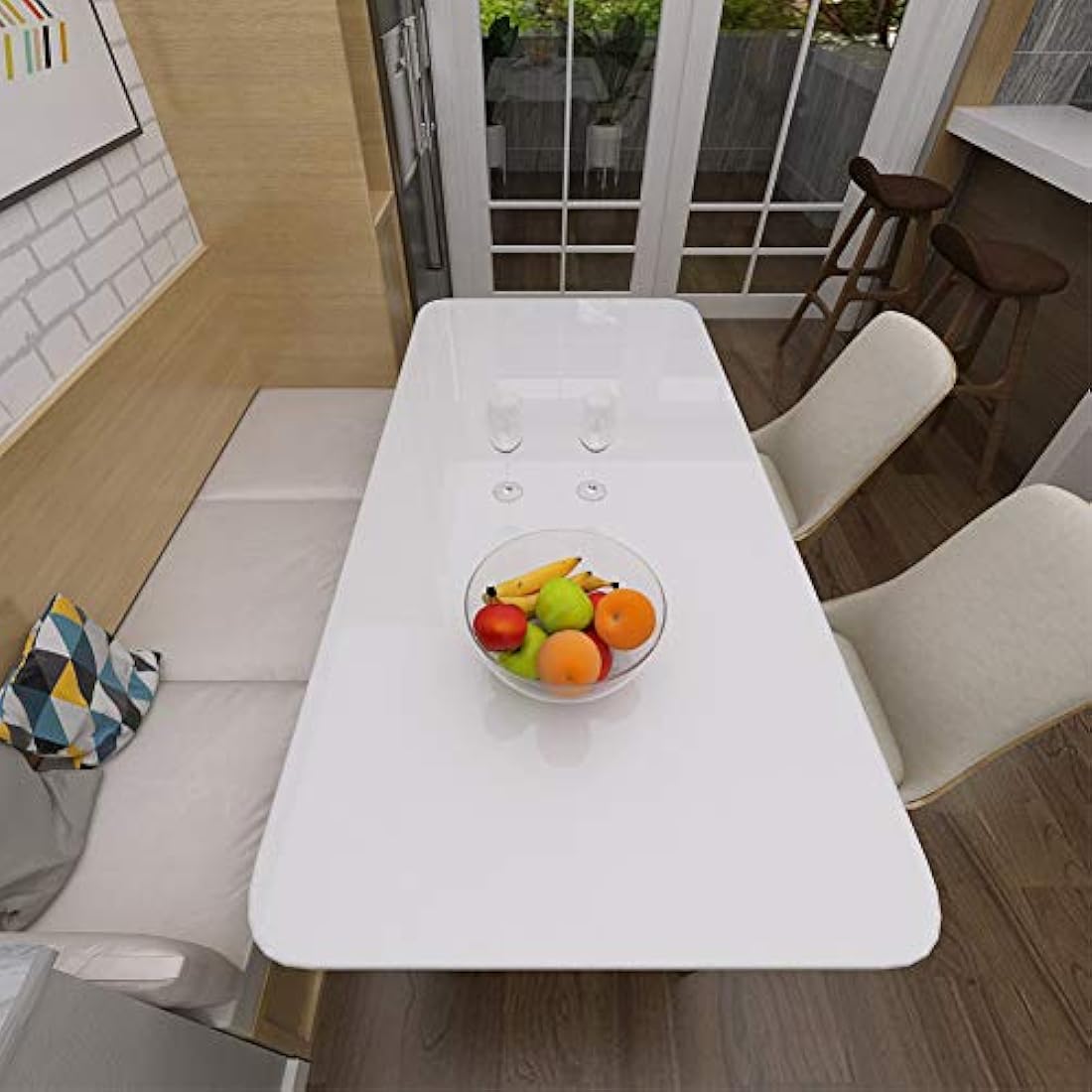 papel vinilo autoadhesivo blanco con purpurina (15.8 x 79)