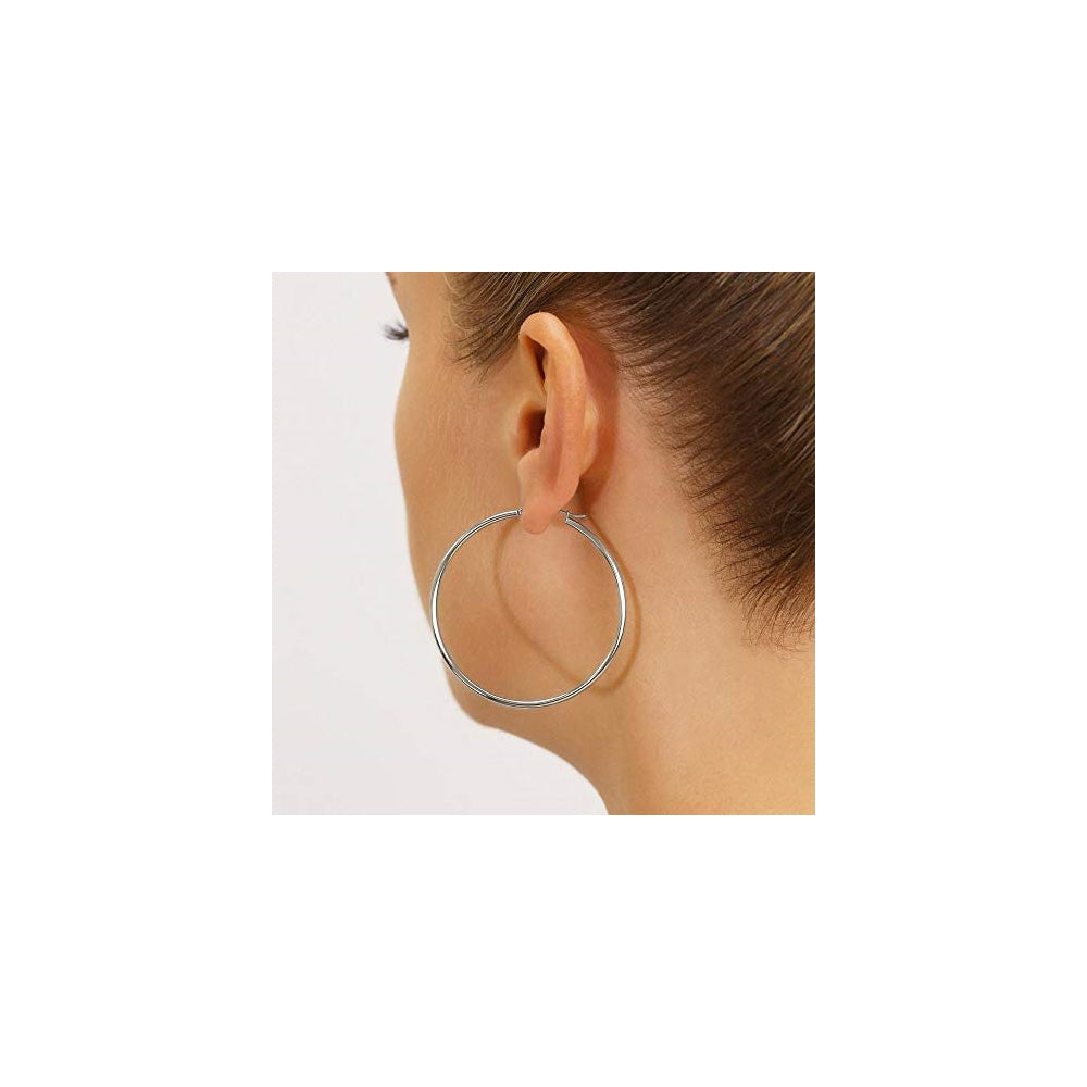 Aretes con poste de plata hipoalergénicas para mujeres