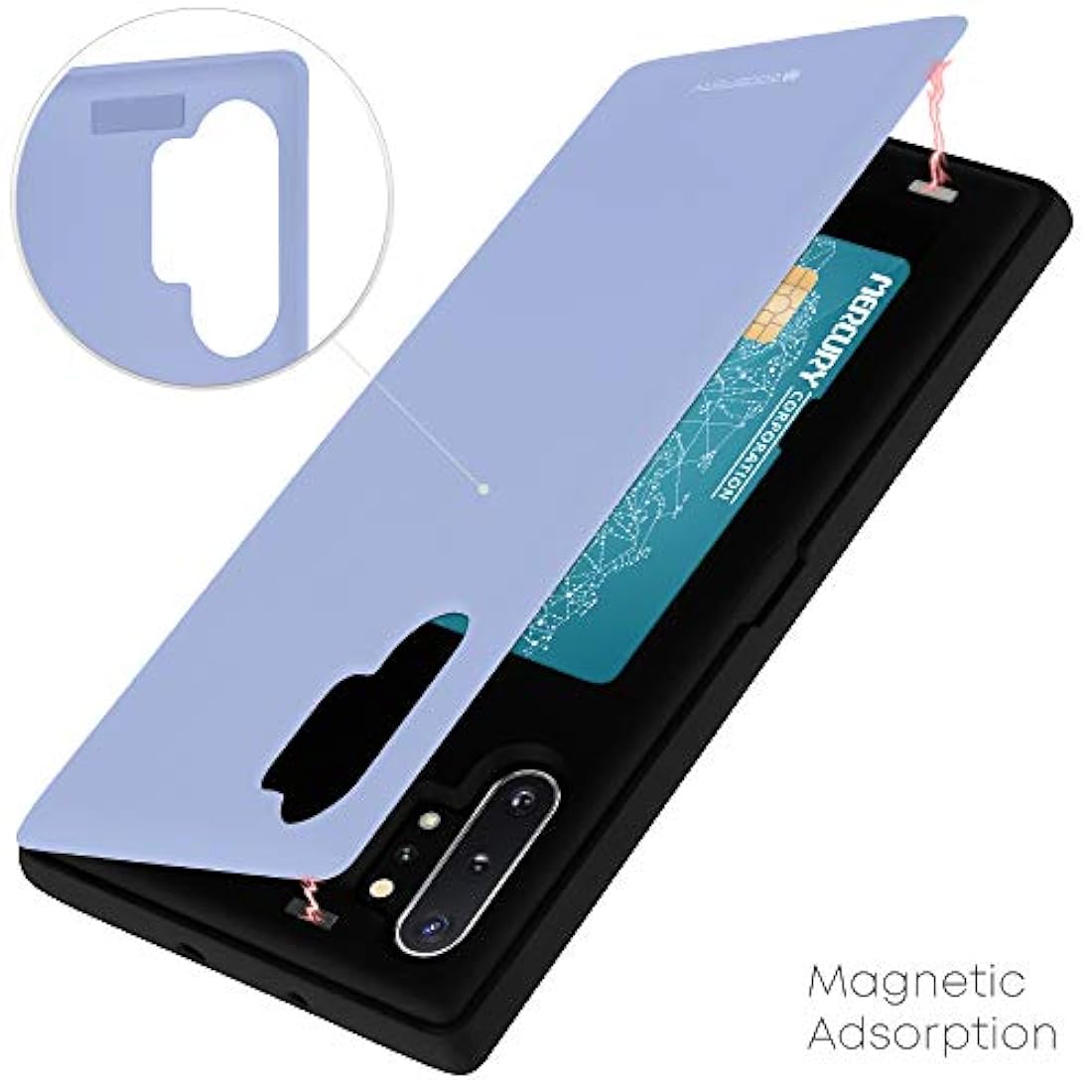 Funda tipo cartera para Galaxy Goospery NT10P-MDB -