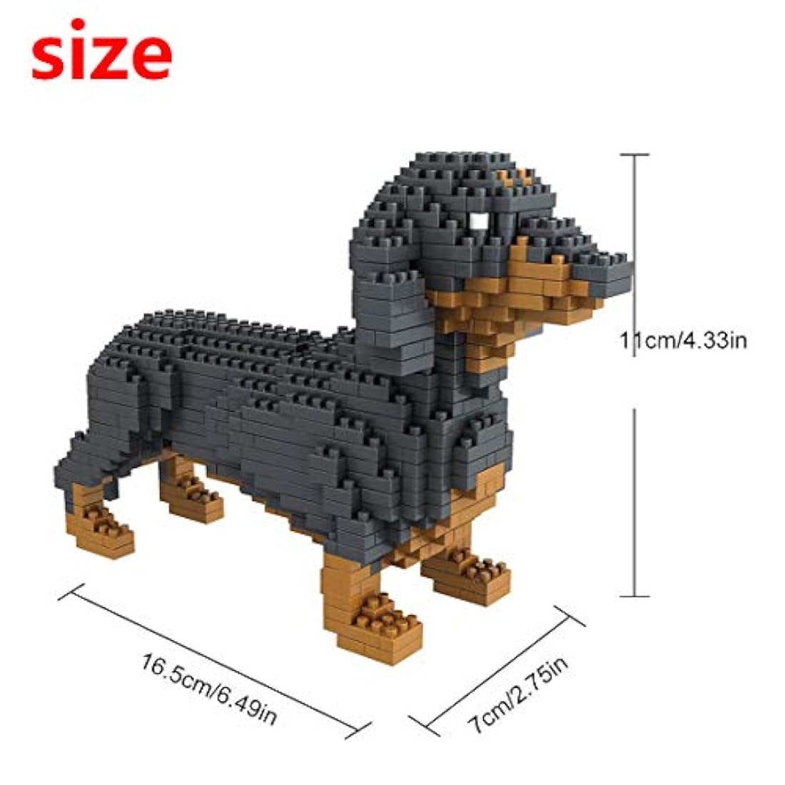 Larcele Mini bloques de construcción de perros para mascotas