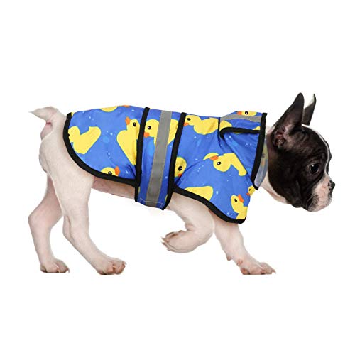 Impermeable HDE con capucha, poncho protector para perro pequeño, grande y cachorro
