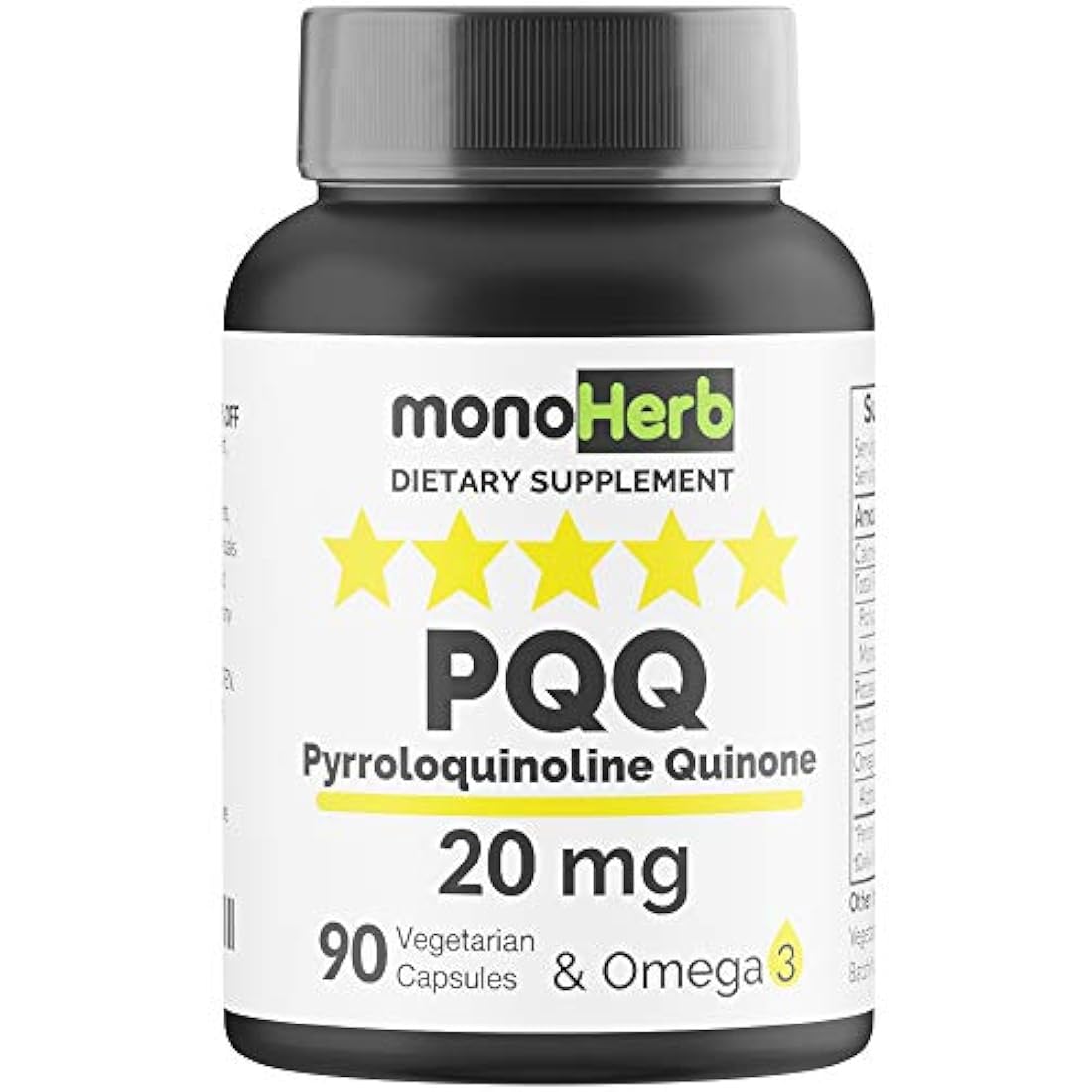 PQQ 20 mg Suplemento BioPQQ Piroloquinolina Quinona