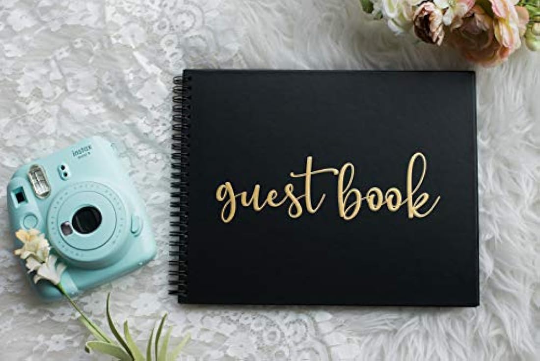 Álbum de invitados de boda negro