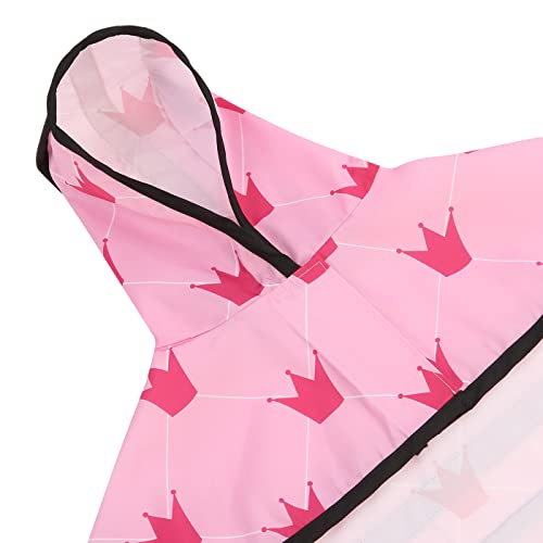 HDE Chubasquero con capucha para perros pequeños a XL y cachorros princesa, talla S