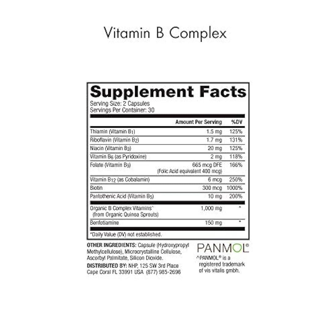 Vitamina B Complejo con Benfotiamine 60