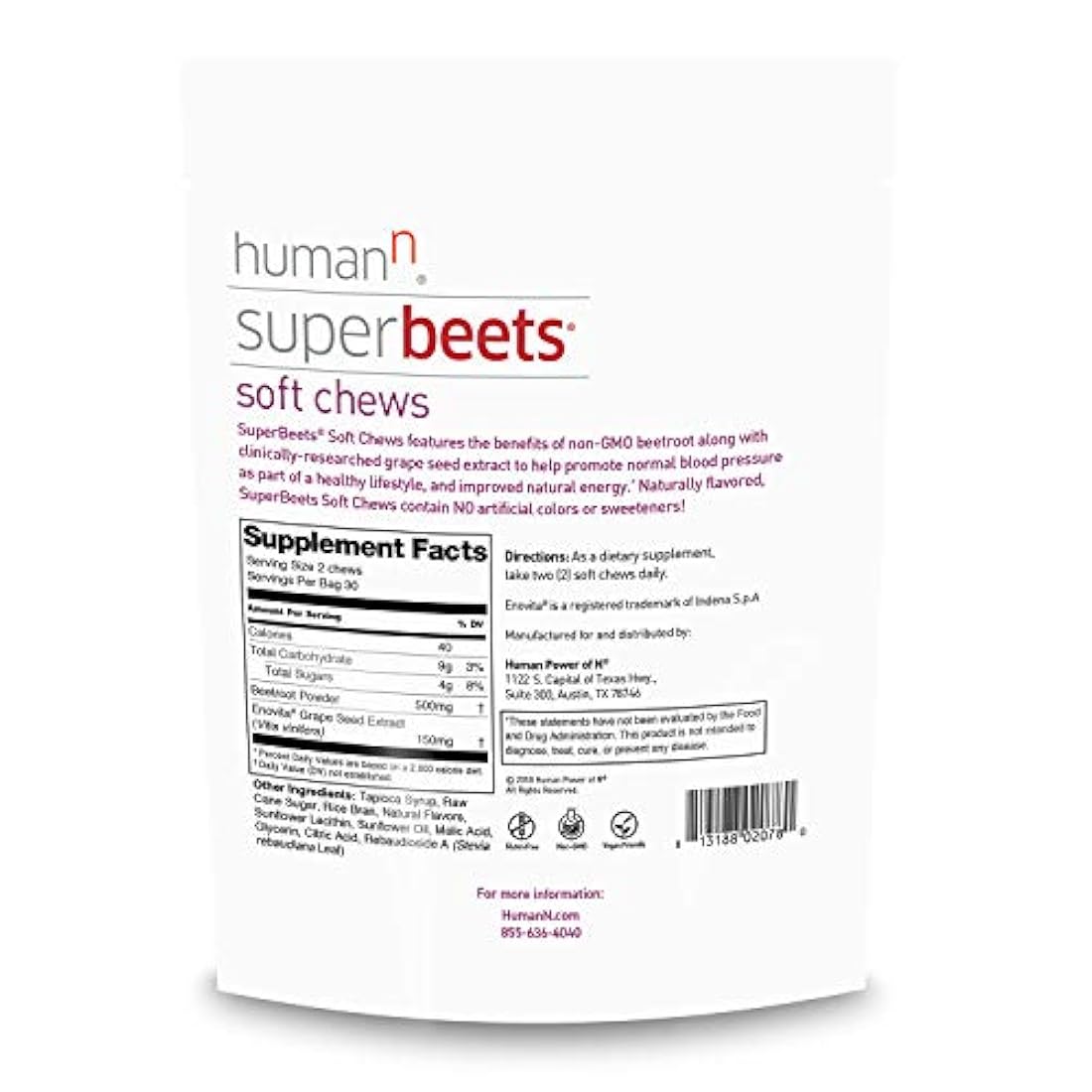 HumanN Extracto de semilla de uva y polvo de remolacha