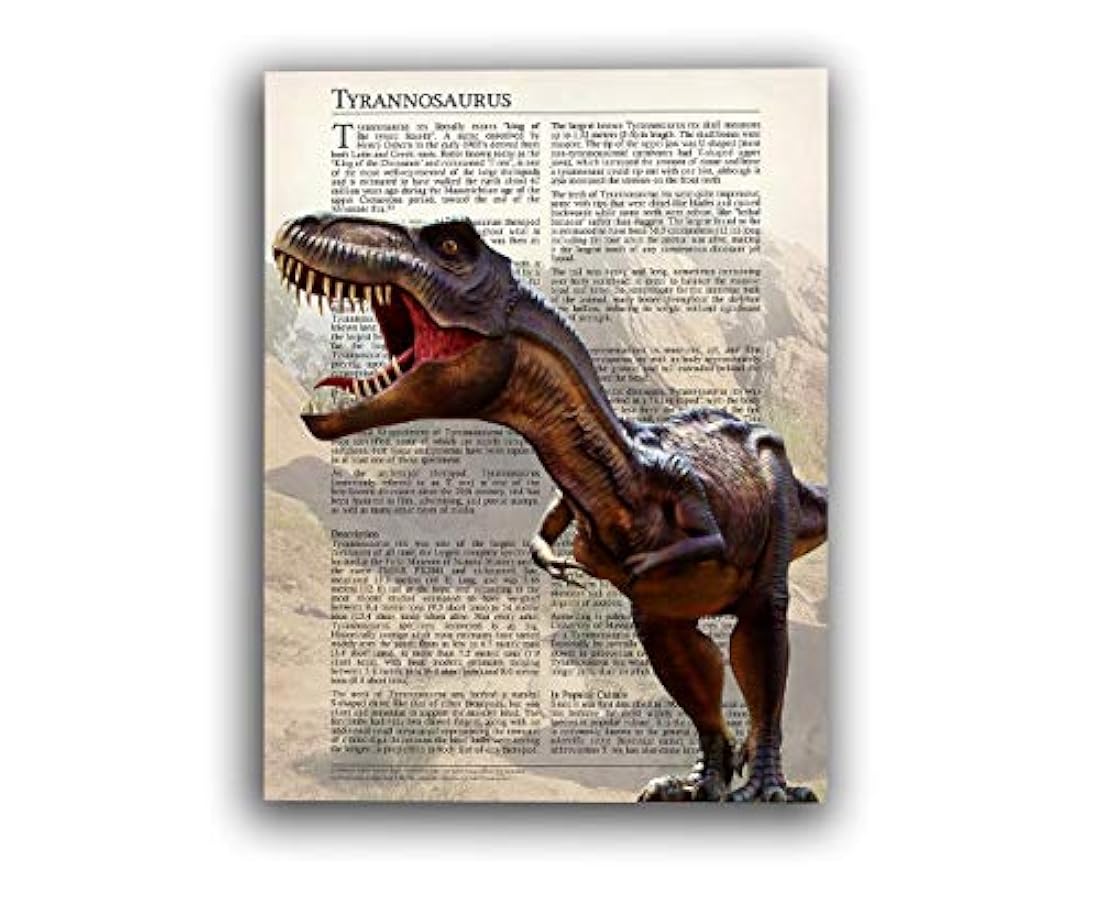 Impresiones de decoración de arte de pared de dinosaurios