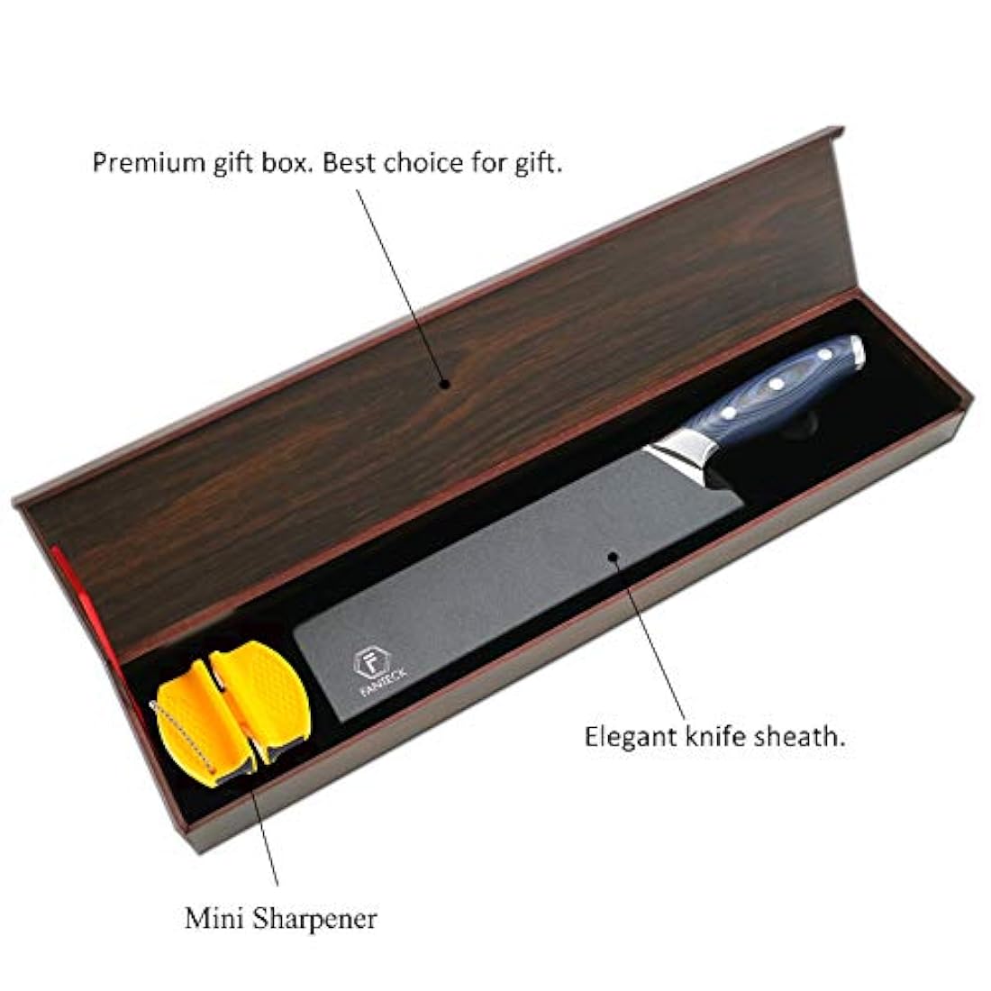 FANTECK cuchillo de chef de 8 pulgadas Damasco Chef cuchillo