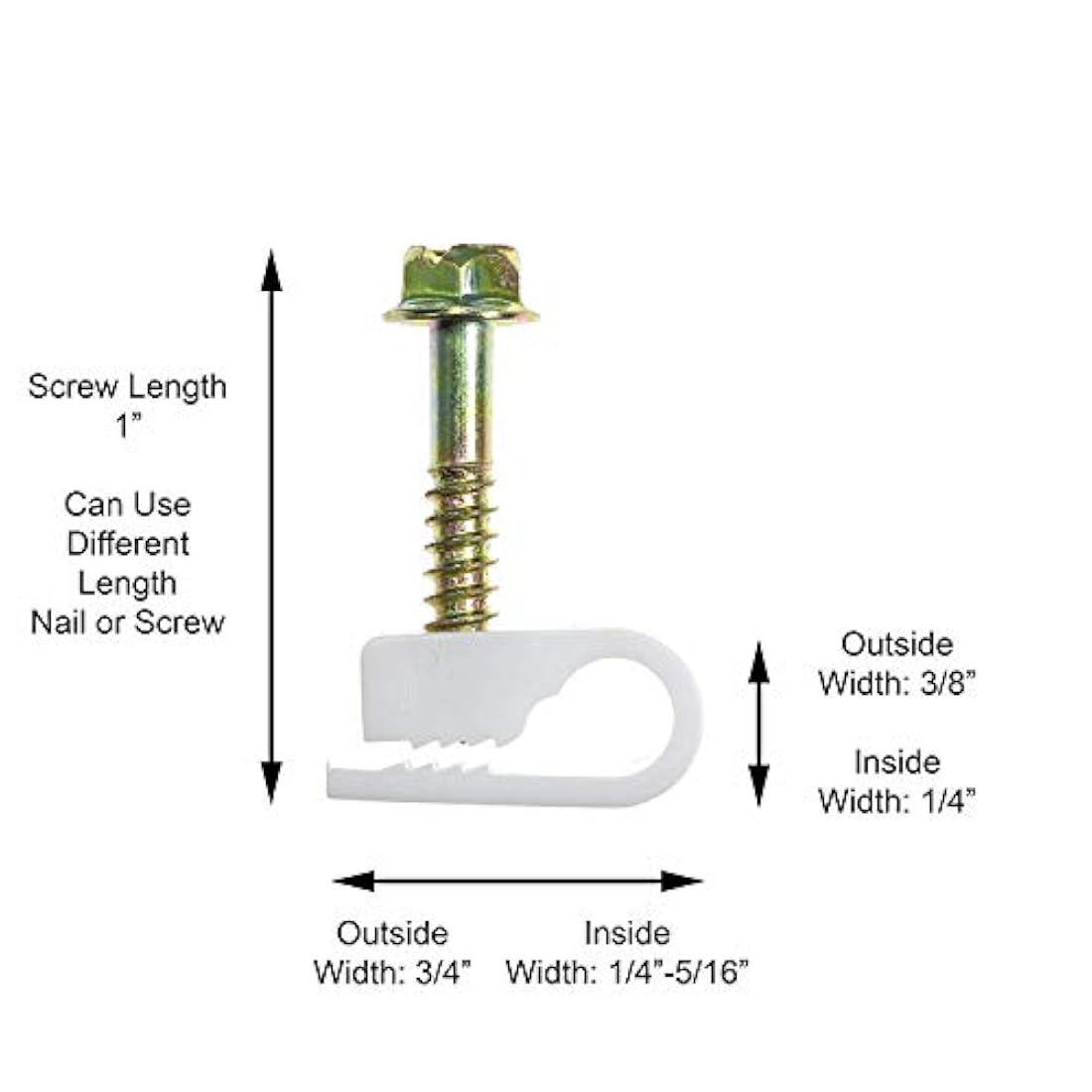 Clips de cable coaxiales únicos, Cat clip