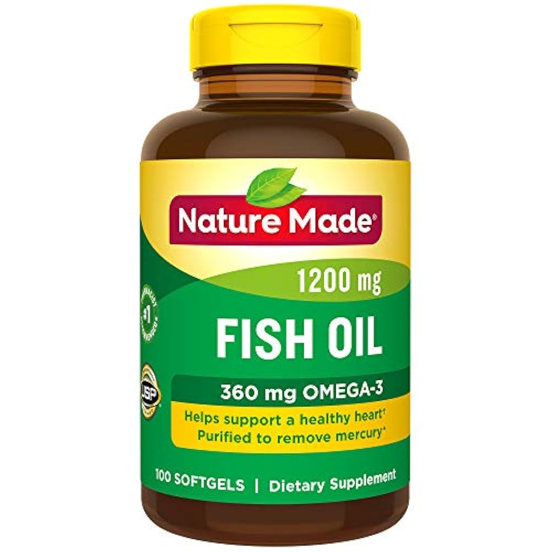 Nature Made Aceite de pescado Omega-3, 1200 mg, 100 cápsulas