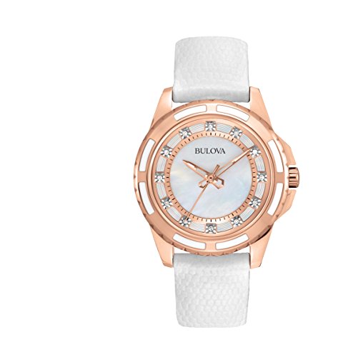 Reloj de cuarzo con diamantes de acero inoxidable