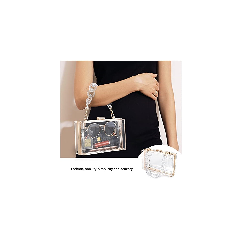 Bolsos de mano transparente de acrílico para mujer