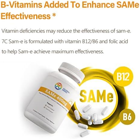 Suplemento Sam-e de 400 mg S-Adenosilmetionina vitaminas B