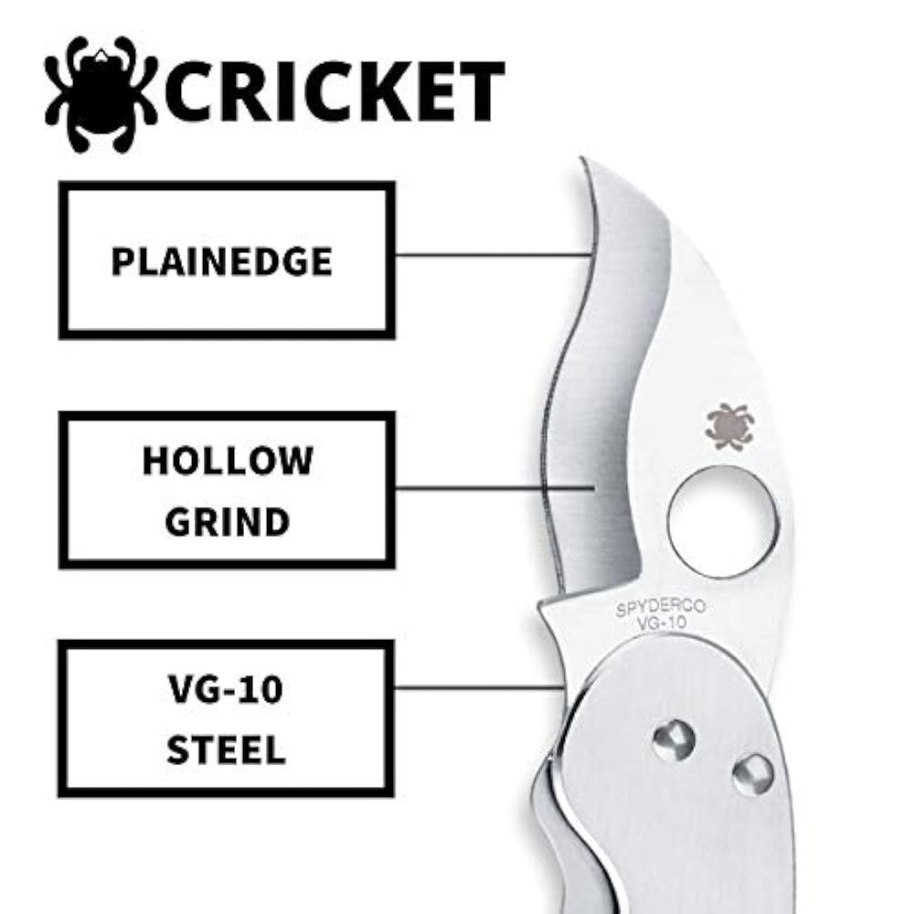 Spyderco C29 - Cuchillo plegable para críquet con hoja