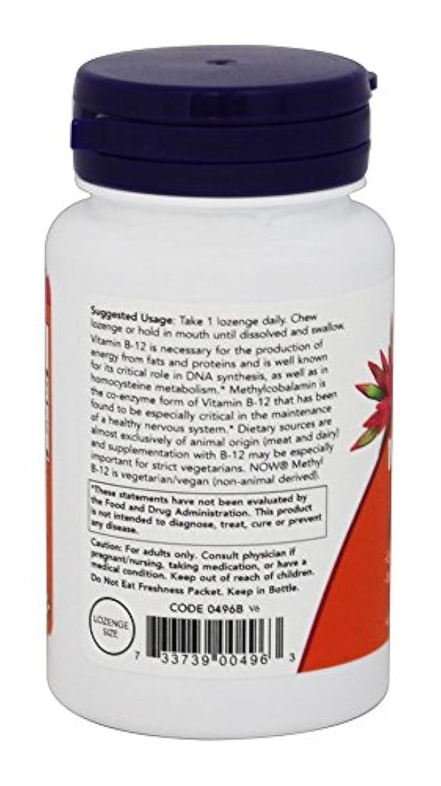 Methyl B-12 5000 mcg - 60 pastillas de suplemento