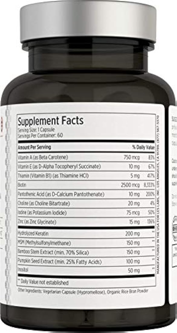 Suplemento natural para crecimiento de cabello LES Labs